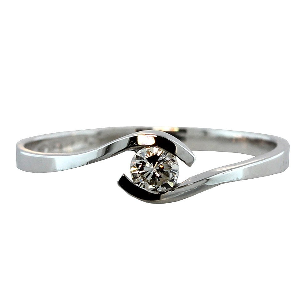 Solitario Diamante Oro 14 K Love I