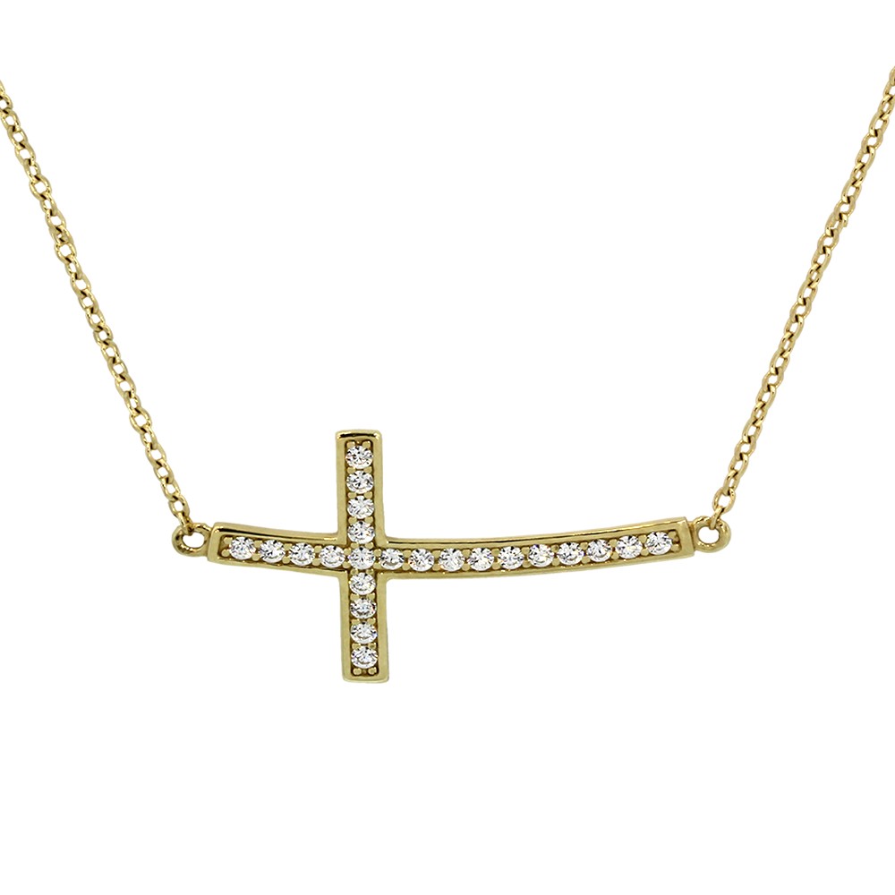 COLLAR CRUZ ORO 10K ELISA.