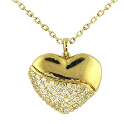 COLLAR CORAZON 10 K ANGELINA.