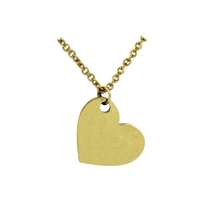 COLLAR CORAZON LISO ORO 10K