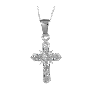 COLLAR DE CRUZ CON ZIRCONIA M80